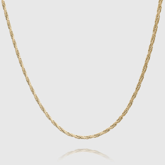 Flache Rope Chain – Gold