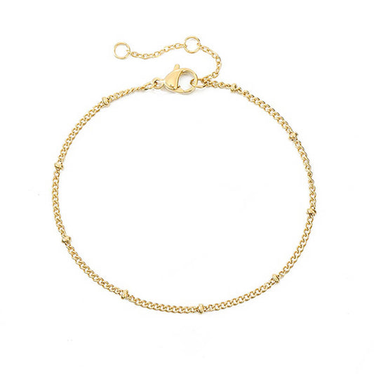 Feines Ketten-Perlen-Armband