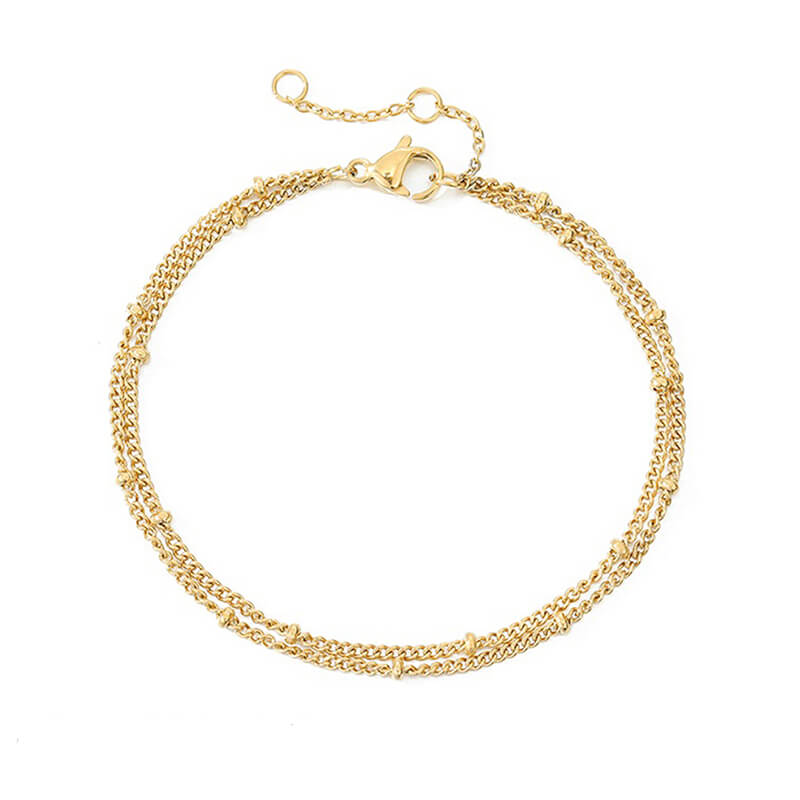 Feines Ketten-Perlen-Armband