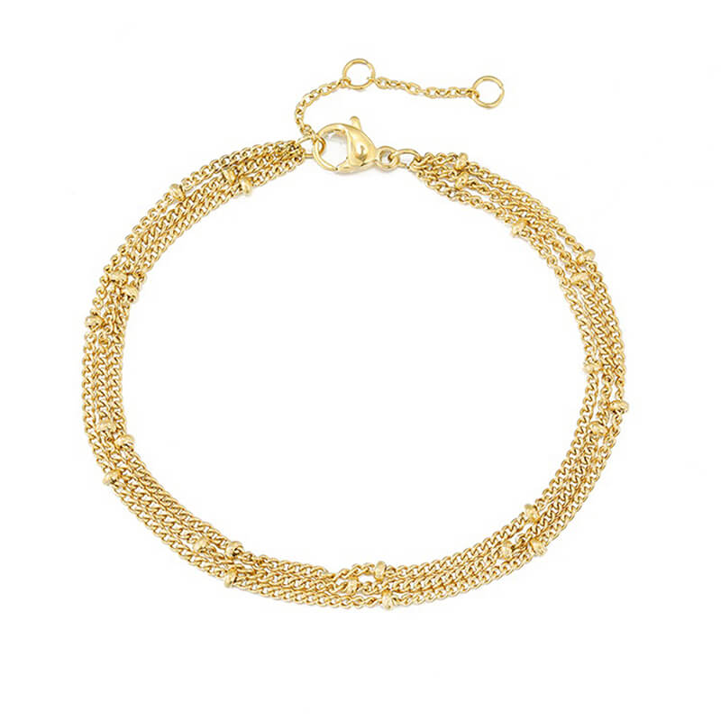 Feines Ketten-Perlen-Armband