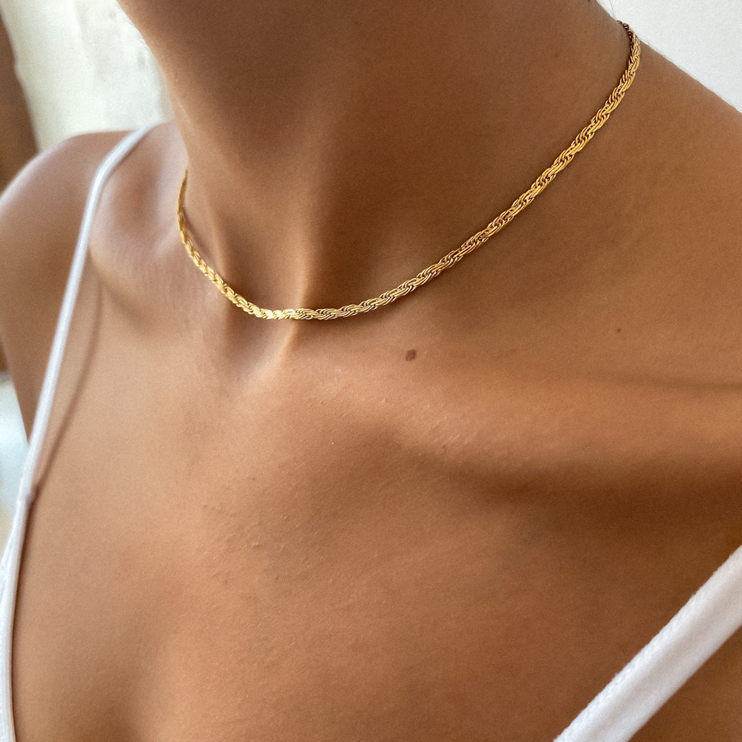 Flache Rope Chain – Gold