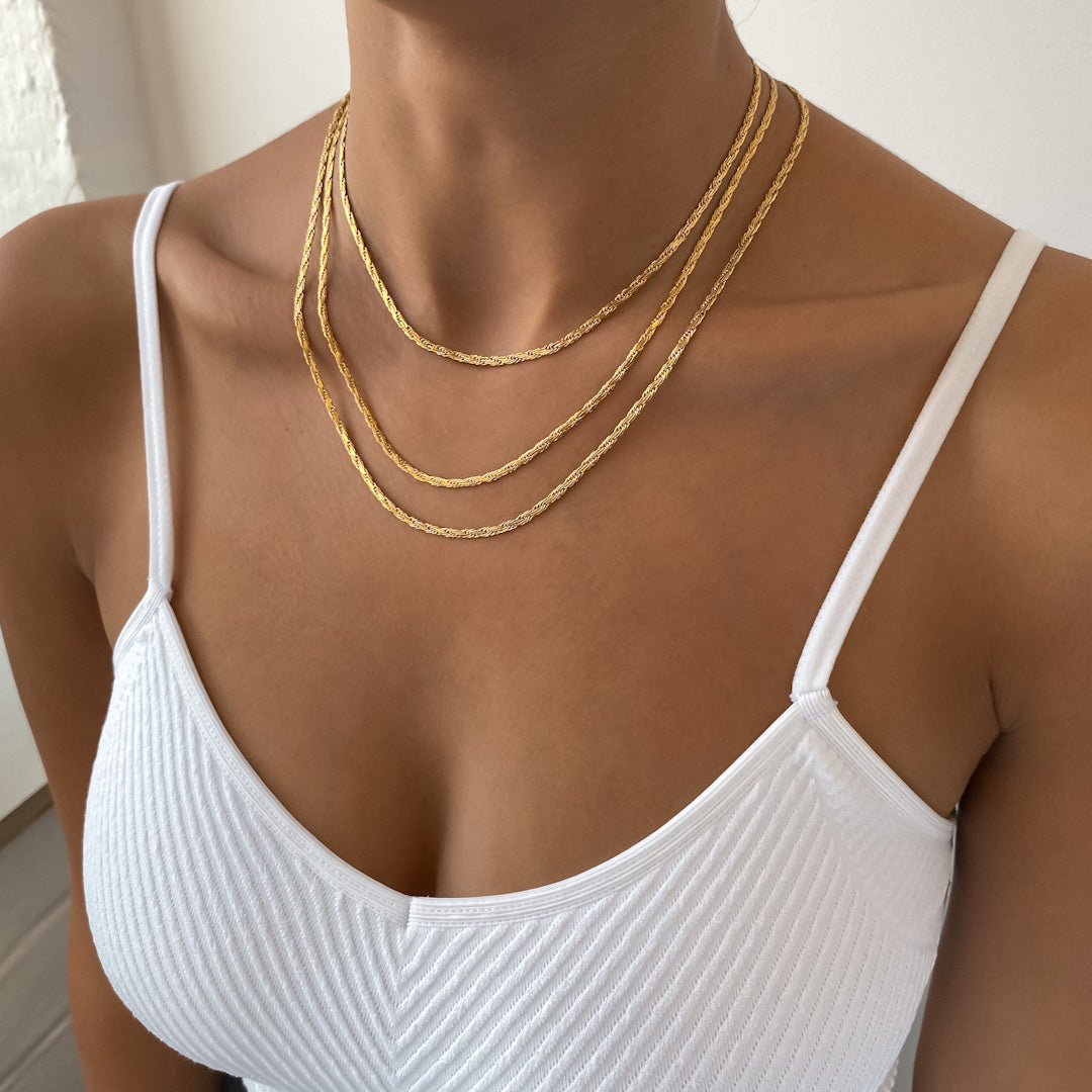 Flache Rope Chain – Gold