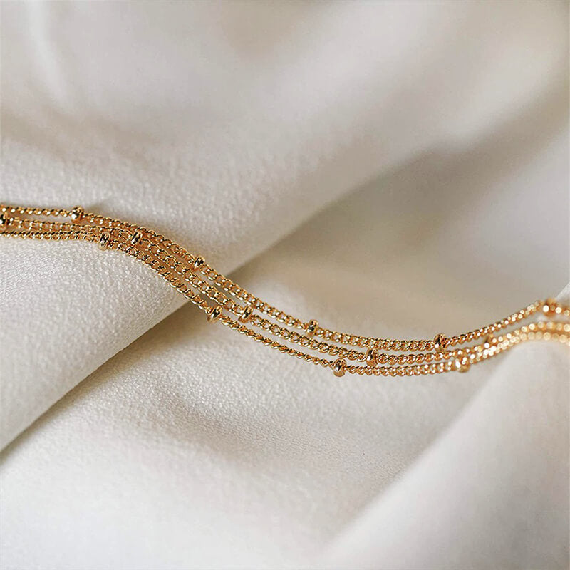 Feines Ketten-Perlen-Armband