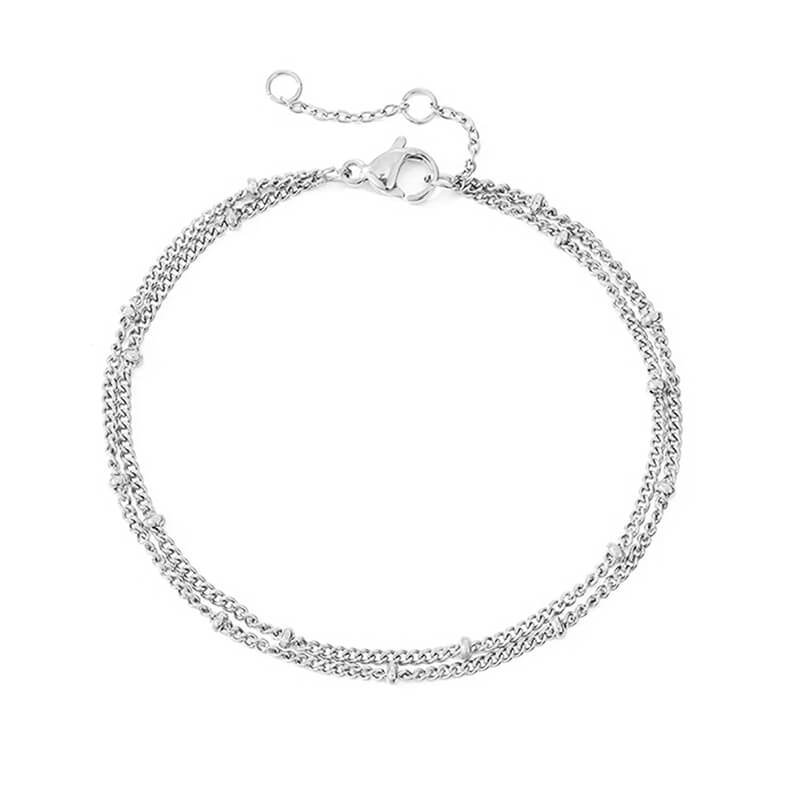 Feines Ketten-Perlen-Armband