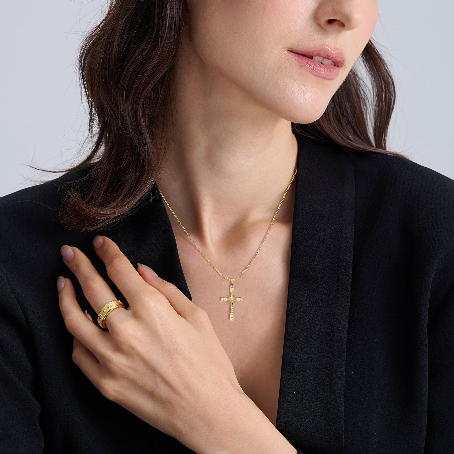 Sternenlicht Kreuz Kette