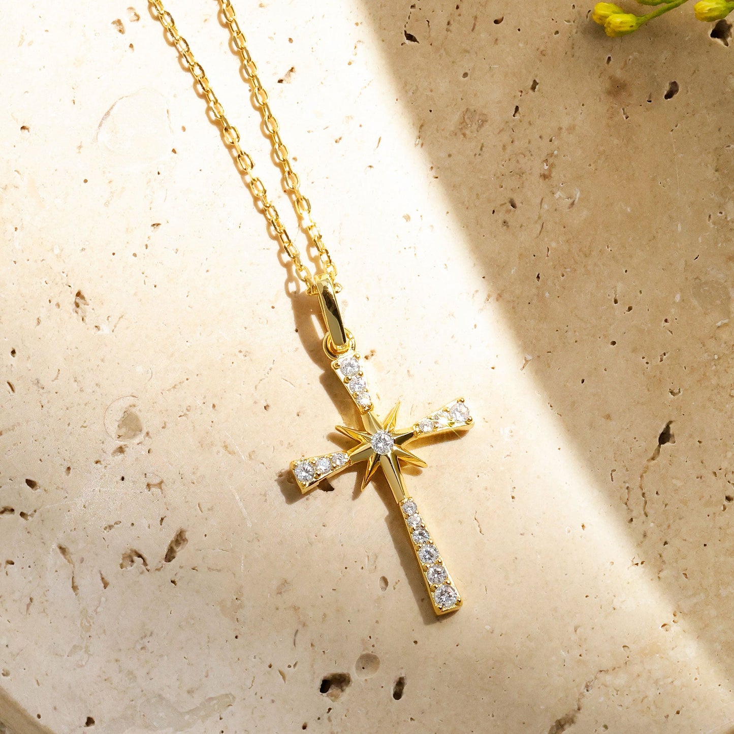 Sternenlicht Kreuz Kette