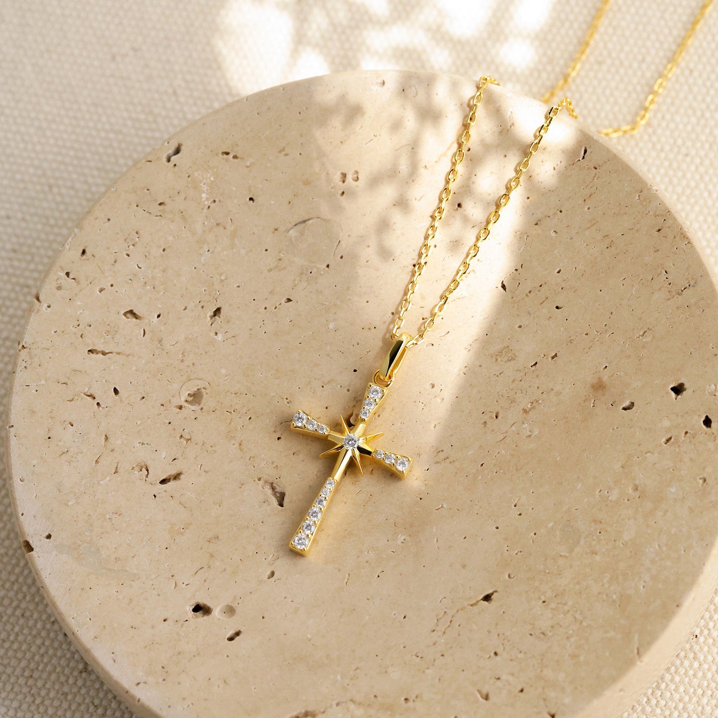 Sternenlicht Kreuz Kette