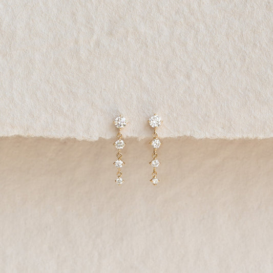Diamant-Tropfenohrringe