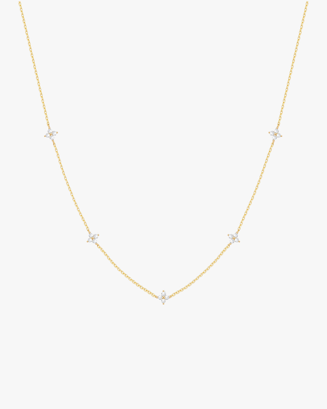 Zarte Blütenkette in Gold