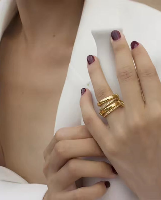 Bold Triple-Band Ring