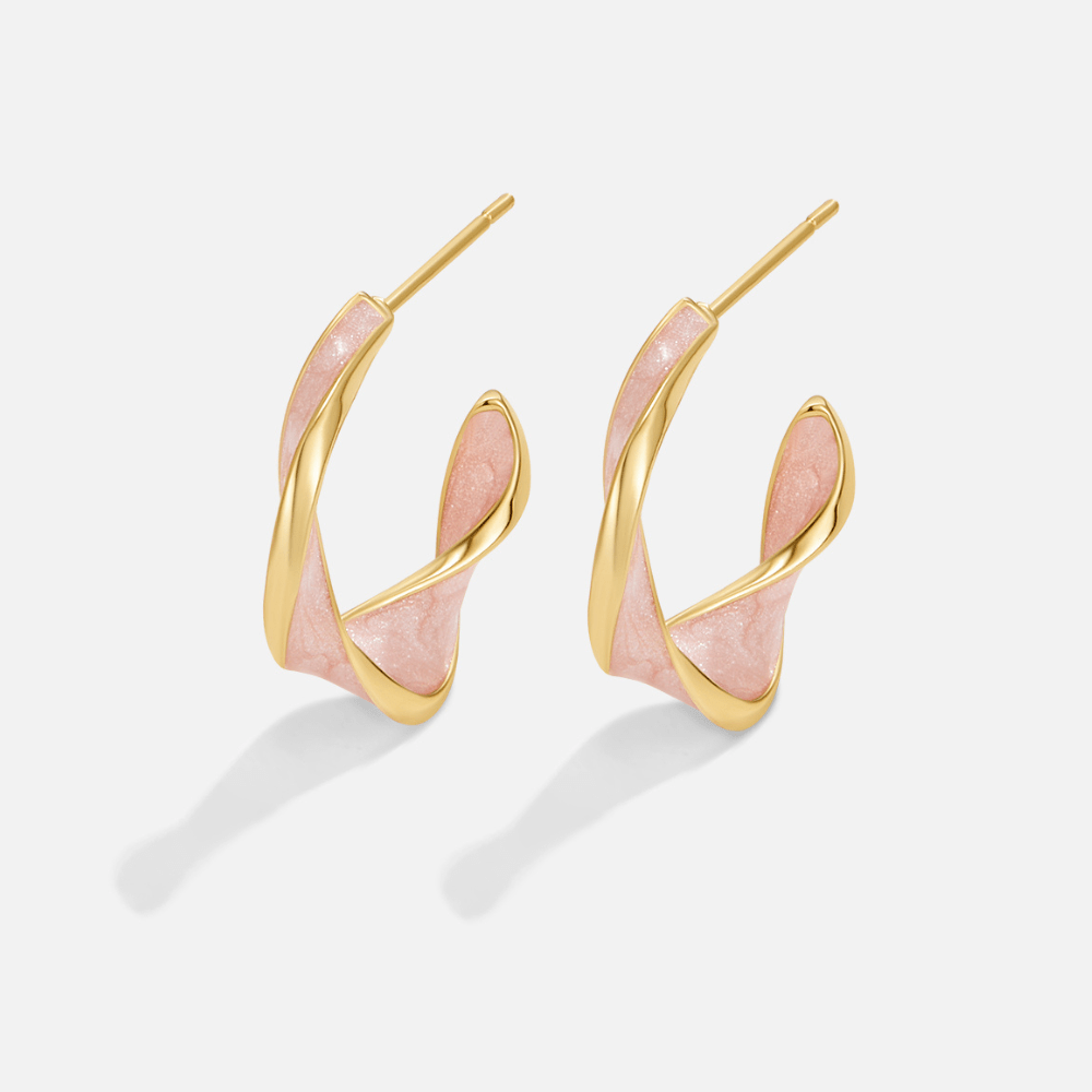 Perlmutt Twist Hoops