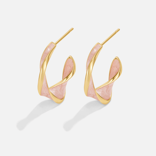 Perlmutt Twist Hoops